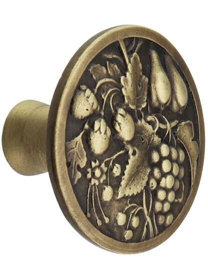 Tuscan Bounty Knob in Antique Brass.